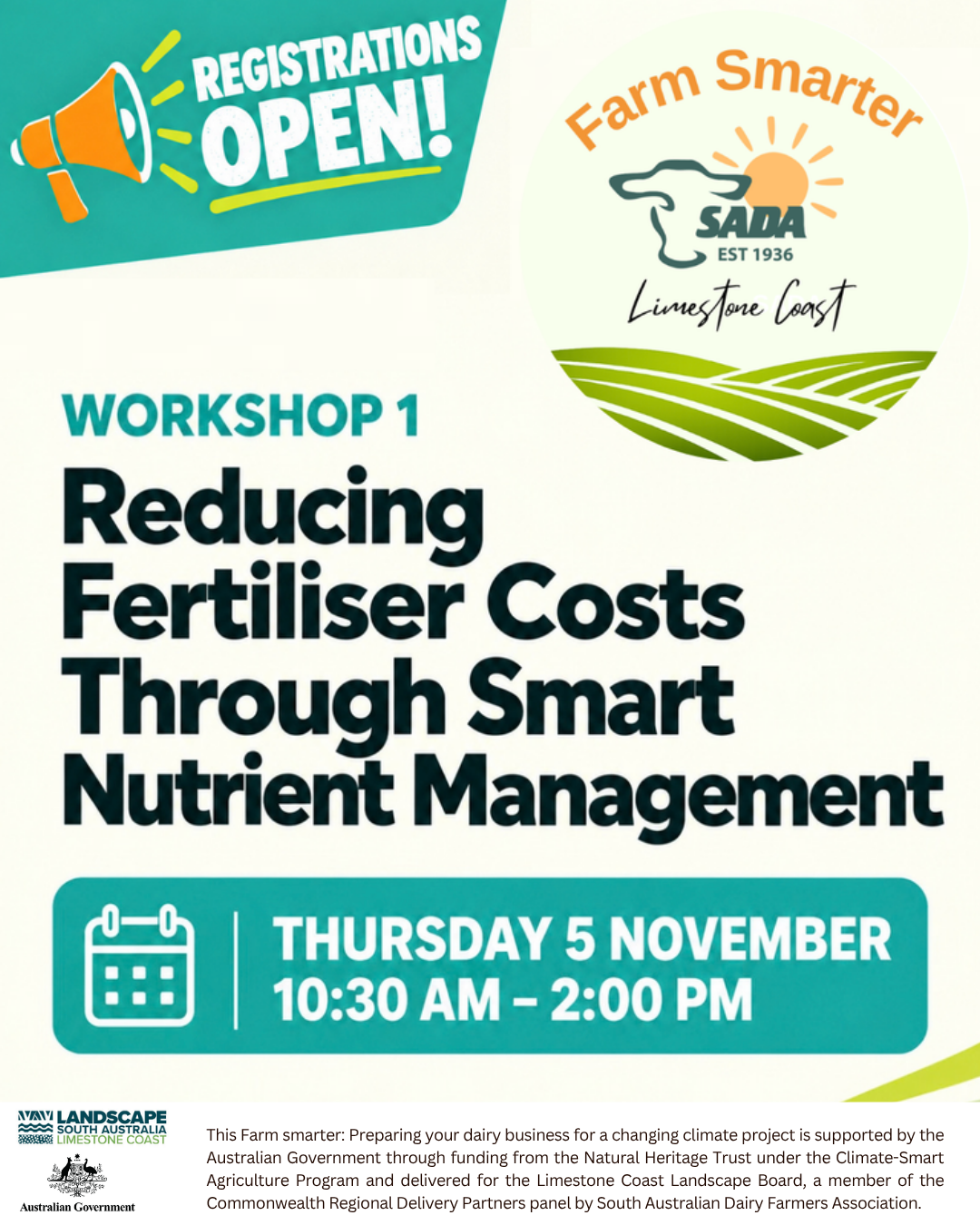 Farm Smarter Limestone Coast: Workshop 1 - Reducing fertliser Costs through Smart Nutrient Management