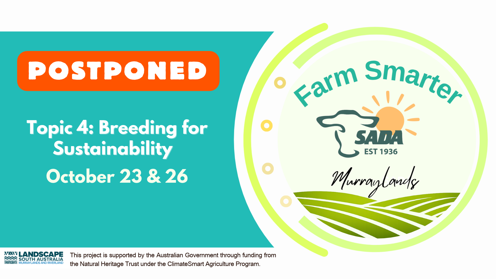 Postponed - Farm Smarter Topic 4: Breeding for Sustainability (Workshop 2)